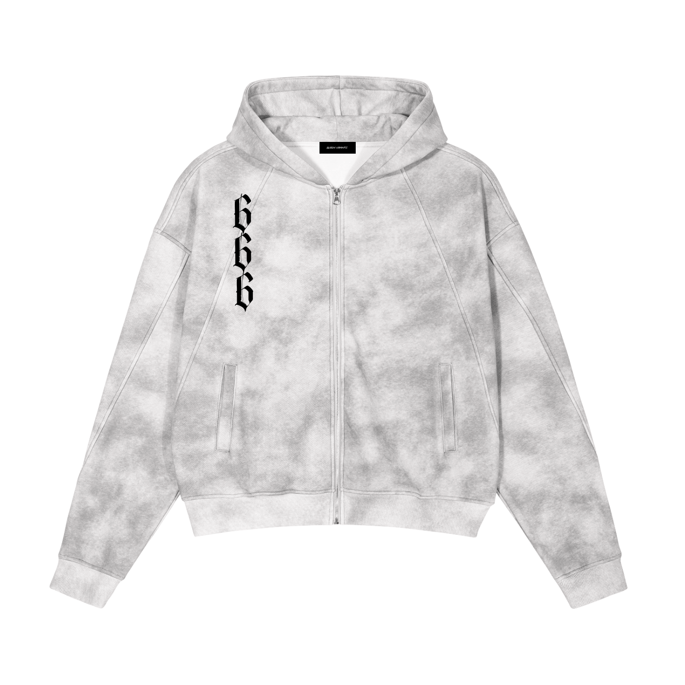 Dirty Washed Zip-Up Fleece Hoodie